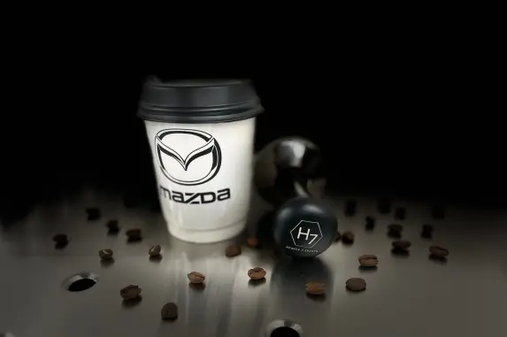 Mazda-branded coffee cup for a brand activation in Melbourne